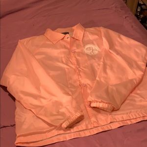 Petal and Peacock collection Pink and white jacket